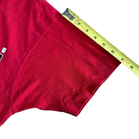 Vtg 90s NBA 1991 Chicago Bulls Eastern Champions T Shirt L Jordan Red Y2k - Picture 8 of 8